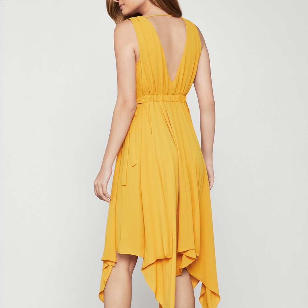 BCBG Golden Glow Handkerchief cocktail Dress
